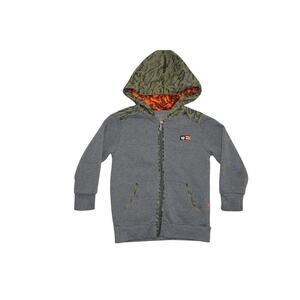 Phat Farm Kids Camo Patch Zip-Up Hoodie – Size 4T Y2K